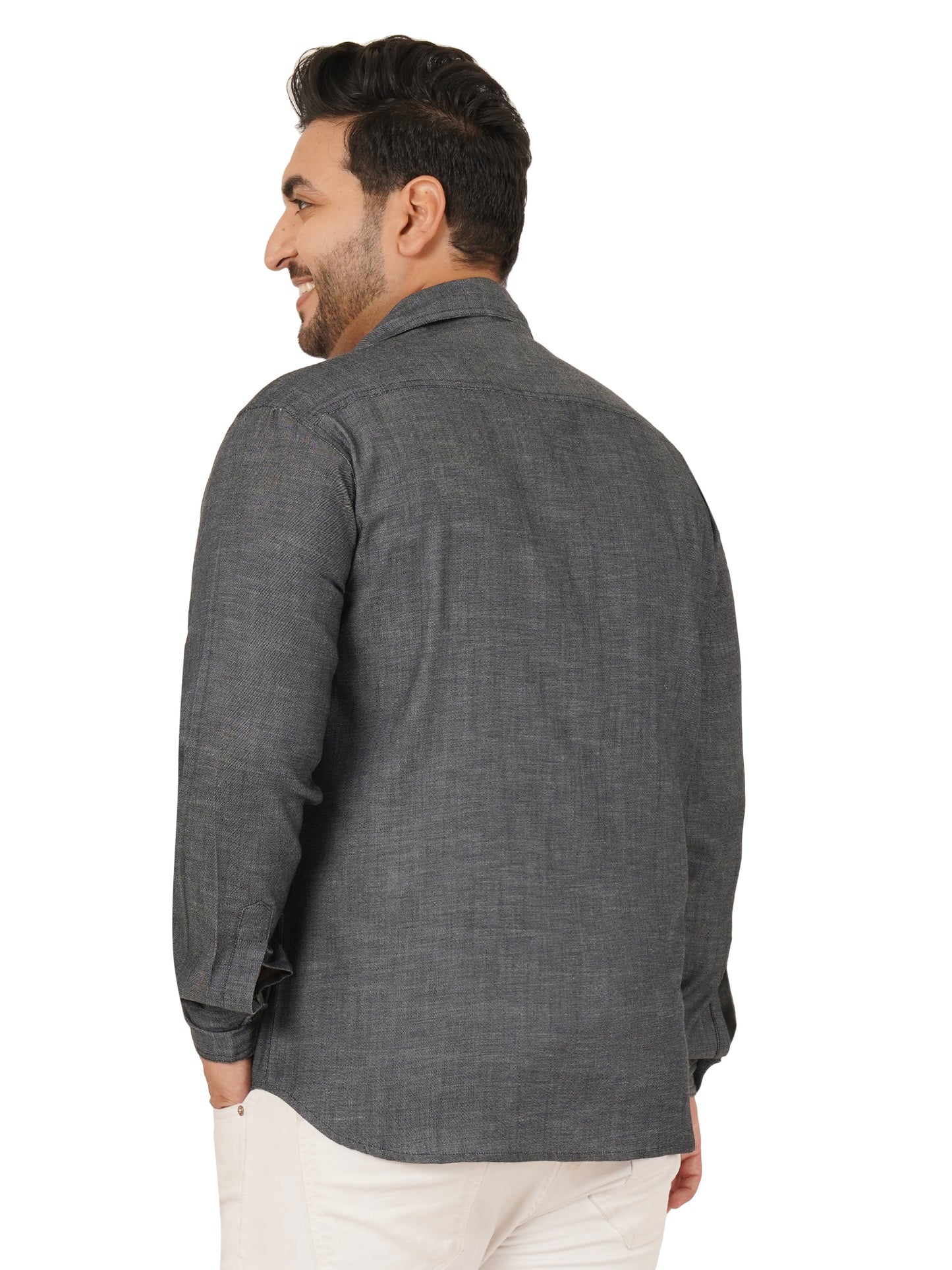 Men's Plus Size Denim Shirt MJSSH-20011