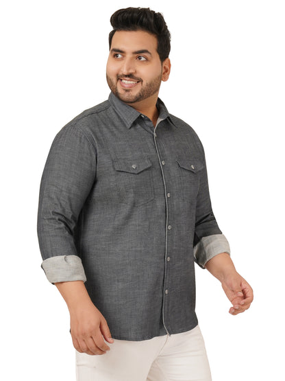 Men's Plus Size Denim Shirt MJSSH-20011