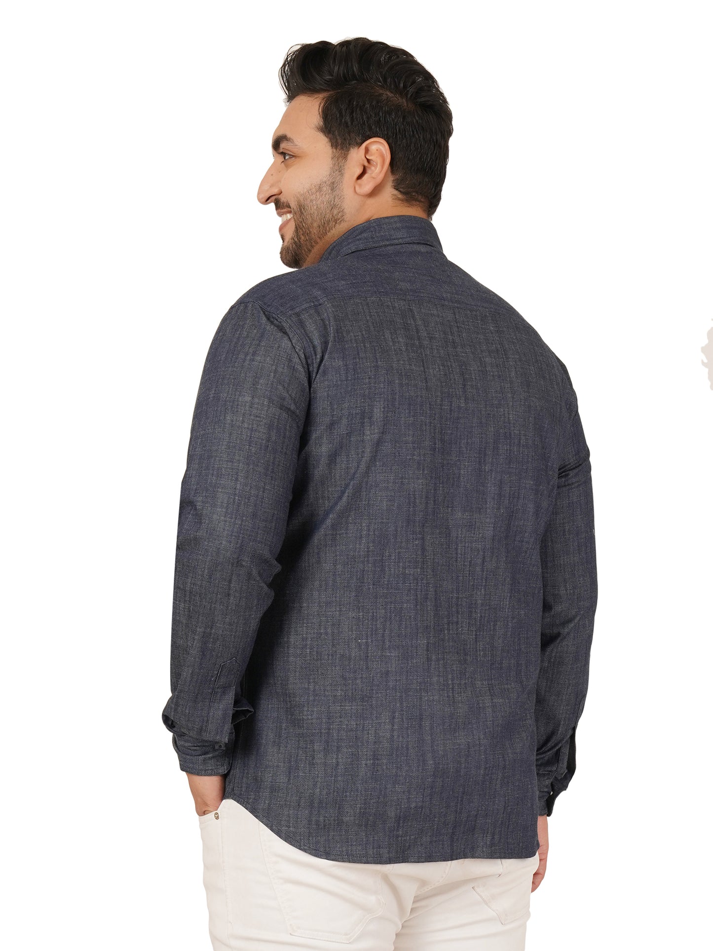 Men's Plus Size Denim Shirt MJSSH-20013