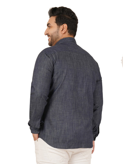 Men's Plus Size Denim Shirt MJSSH-20013