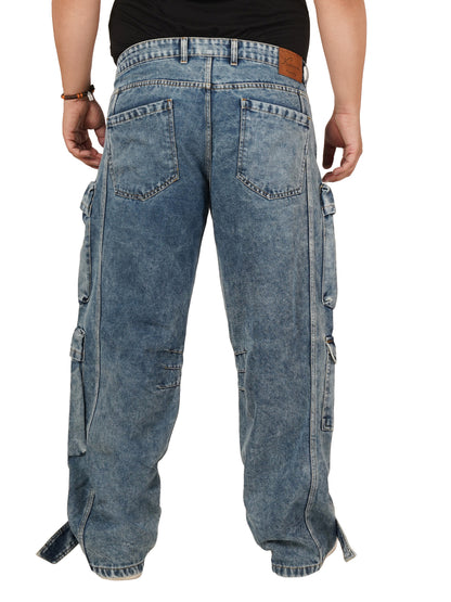 Men's Plus Size Denim Cargo KGDCR-406094