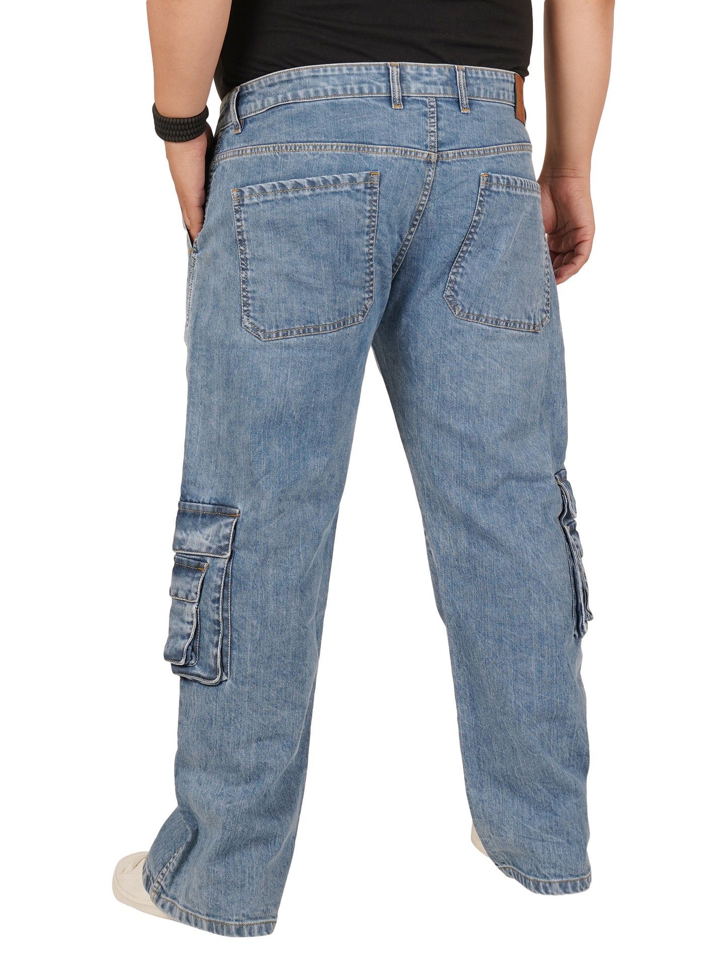 Men's Plus Size Denim Cargo KGDCR-406096