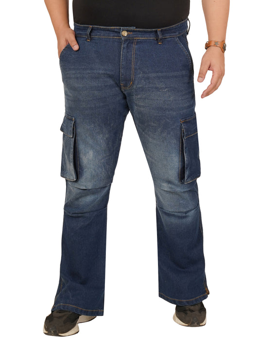 Men's Plus Size Denim Cargo KGDCR-406097