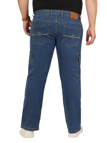Men's Plus Size Denim Cargo KGDCR-406099