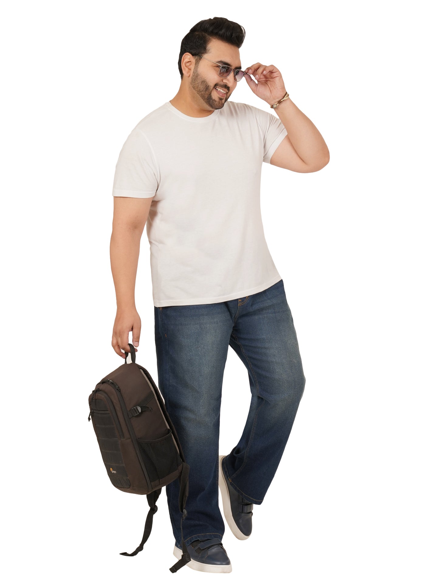 Men's Plus Size Elasticated Jeans KGDJN-406086