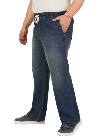 Men's Plus Size Elasticated Jeans KGDJN-406086