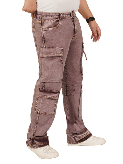 Men's Plus Size Denim Cargo KGDCR-406101
