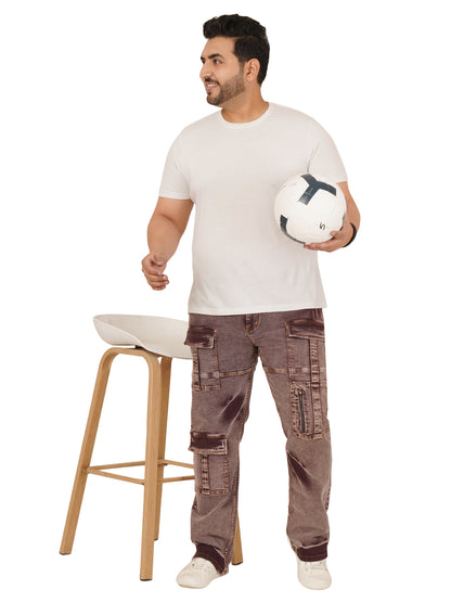 Men's Plus Size Denim Cargo KGDCR-406102