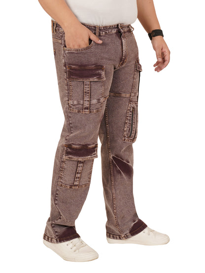 Men's Plus Size Denim Cargo KGDCR-406102