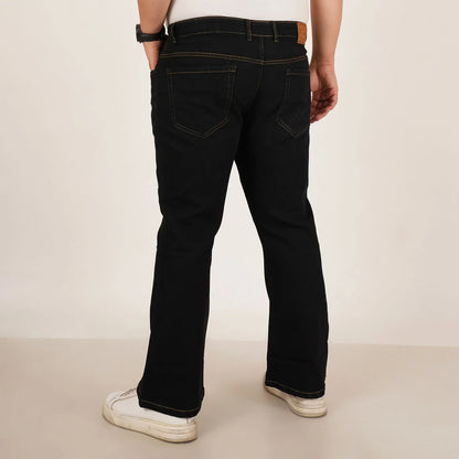 Kagad Jeans Mens Plus Size Boot Fit Black Color Denim Jeans - Style Code "KGDJN-406016
