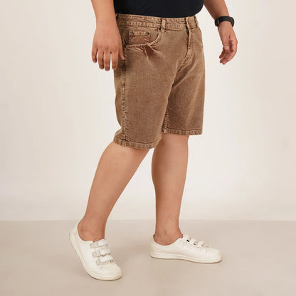 Kagad Jeans Mens Plus Size Loose Fit Rust Color Denim Short - Style Code "KGDST-406080