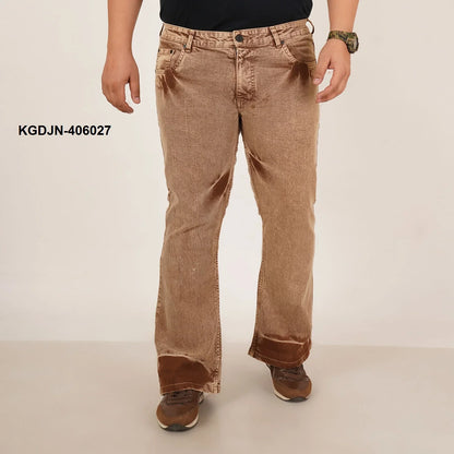Kagad Jeans Mens Plus Size Boot Fit Imitaion Gold Color Denim Jeans - Style Code "KGDJN-406027