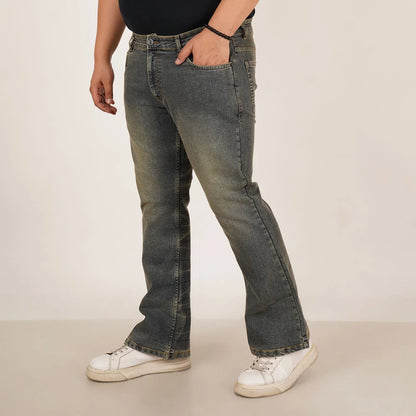 Kagad Jeans Mens Plus Size Boot Fit White Color Denim Jeans - Style Code "KGDJN-406029