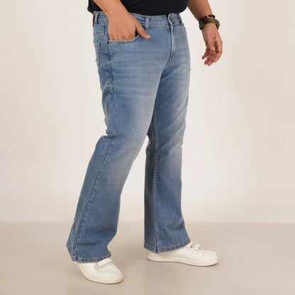 Kagad Jeans Mens Plus Size Boot Fit Light Blue Color Denim Jeans - Style Code "KGDJN-406026