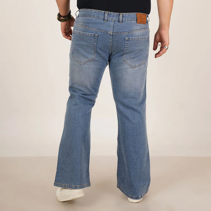 Kagad Jeans Mens Plus Size Boot Fit Light Blue Color Denim Jeans - Style Code "KGDJN-406026